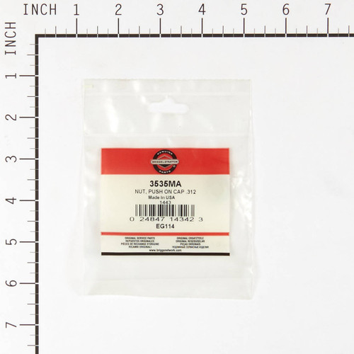 3535MA Nut, Push On Cap .312 Briggs and Stratton Genuine OEM Part