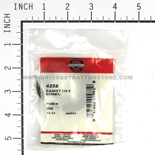 4258 Gasket (10 X 693981) Briggs and Stratton Genuine OEM Part