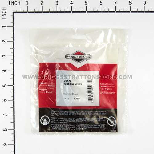 796478TubeBreather ** SUPERSEDED TO 84006243** - Briggs and Stratton - Genuine OEM Part