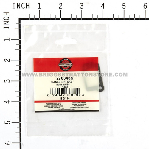 270345S GasketIntake Briggs and Stratton Genuine OEM Part 3 270345S GasketIntake Briggs and Stratton Genuine OEM Part