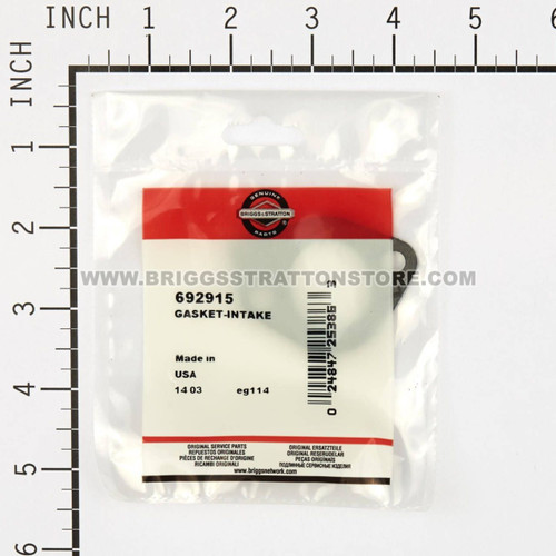 692915 GasketIntake Briggs and Stratton Genuine OEM Part