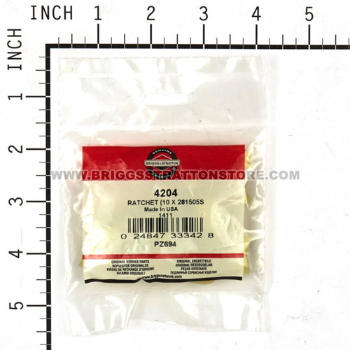 4204 Ratchet (10 X 281505S) Briggs and Stratton Genuine OEM Part