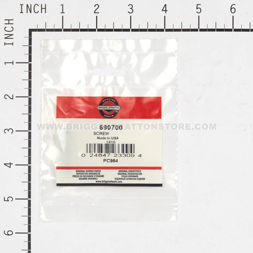690700 Screw Briggs and Stratton Genuine OEM Part