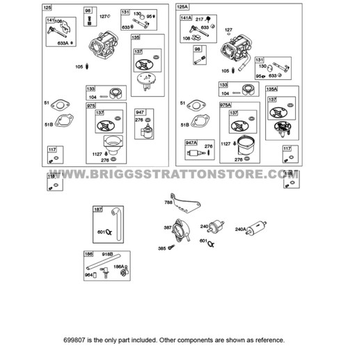699807 Carburetor - Briggs and Stratton - Genuine OEM Part