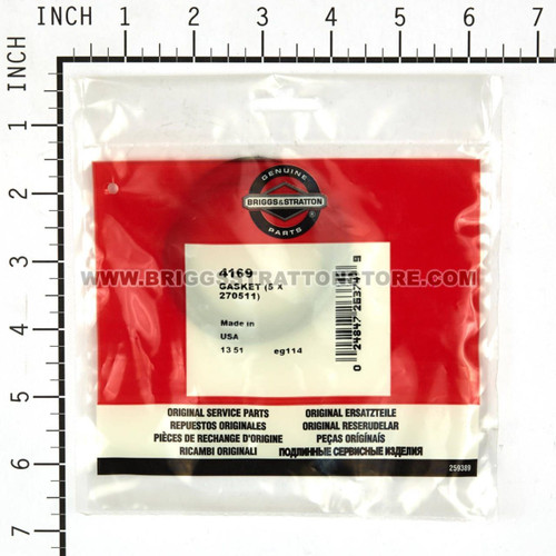 4169 Gasket (5 X 270511) Briggs and Stratton Genuine OEM Part