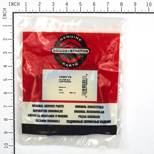 399877S FilterA/C Cartridge Briggs and Stratton Genuine OEM Part