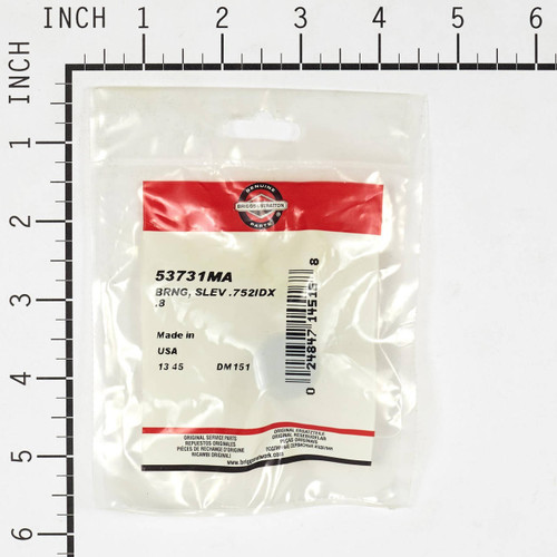 53731MA Brng, Slev .752Idx .8 Briggs and Stratton Genuine OEM Part