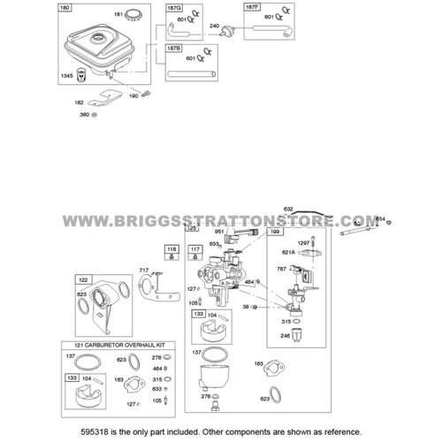 595318 Carburetor - Briggs and Stratton - Genuine OEM Part