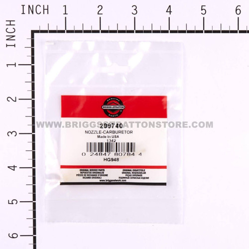 299740 NozzleCarburetor Briggs and Stratton Genuine OEM Part 3 299740 NozzleCarburetor Briggs and Stratton Genuine OEM Part
