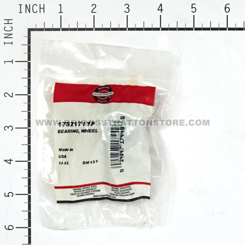1752171YP Bearing, Wheel Briggs and Stratton Genuine OEM Part