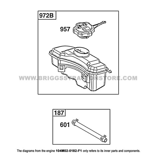 104M020182F1 Engine Packed Single Carton Briggs and Stratton Genuine OEM Part