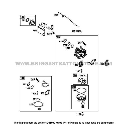 - Briggs and Stratton - Genuine OEM Part 104M02-0197-F1 - Engine 15 - Briggs and Stratton - Genuine OEM Part 104M02-0197-F1 - Engine