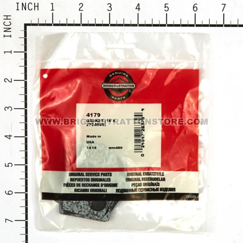 4179 Gasket (10 X 272409S) Briggs and Stratton Genuine OEM Part